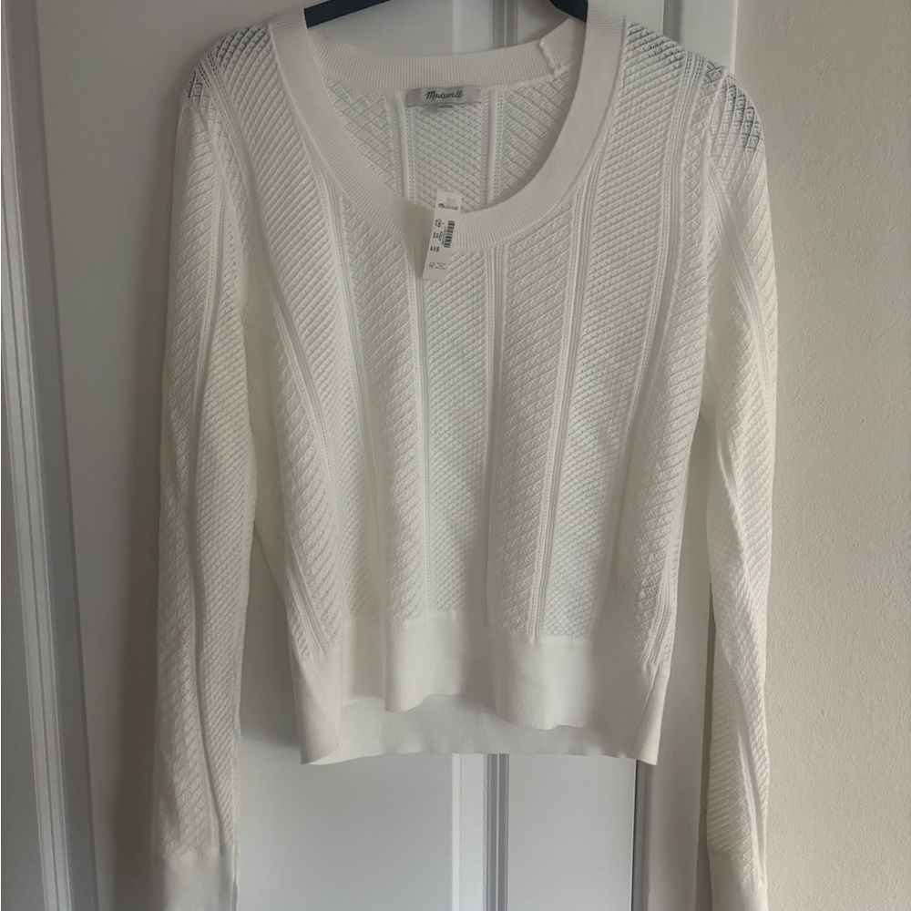 Madewell Textured White Sweater